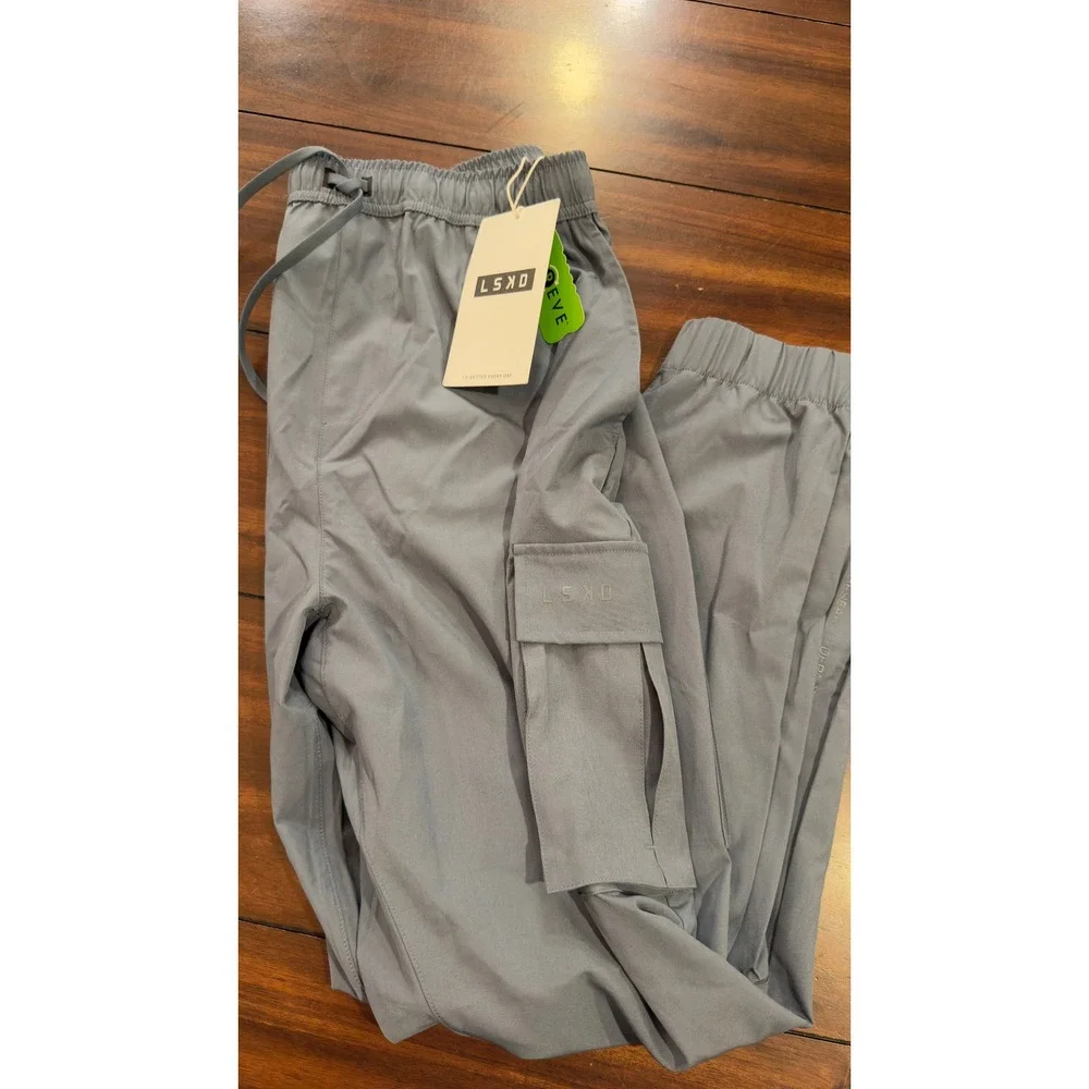 LSKD Energy Stretch Performance Cargo Joggers Storm Blue XL MAPT0002T New